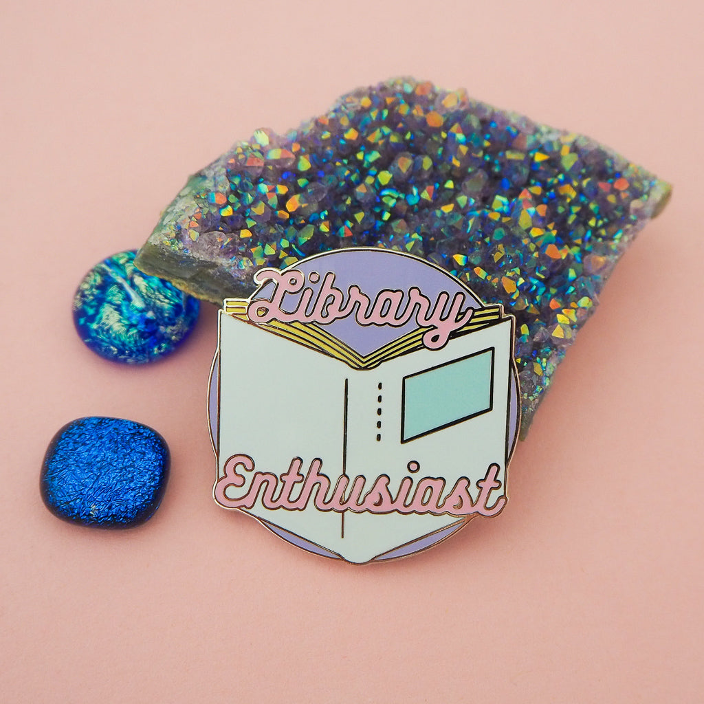 Library Enthusiast - Enamel Pin - Hand Over Your Fairy Cakes - hoyfc.com