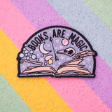 Books Are Magic  - Iron on Patch - Hand Over Your Fairy Cakes - hoyfc.com