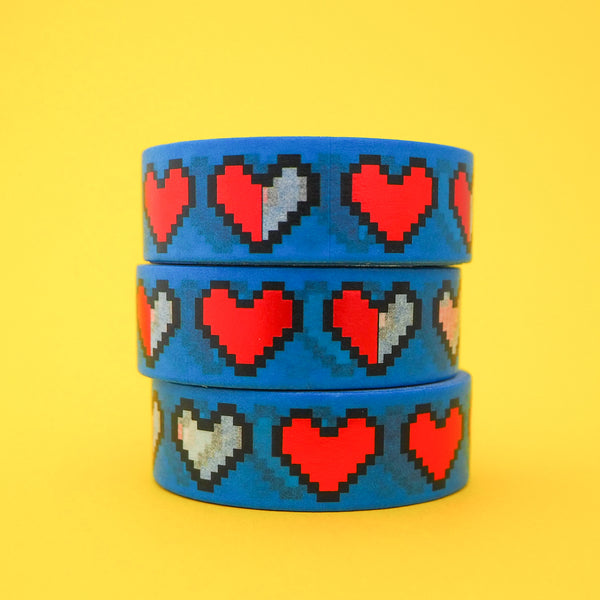 Pixel Heart - Washi Tape - Hand Over Your Fairy Cakes - hoyfc.com