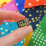 Fuck the Tories Pastel - Enamel Pin - Hand Over Your Fairy Cakes - hoyfc.com