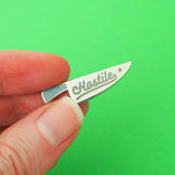 Hostile Knife - Enamel Pin - Hand Over Your Fairy Cakes - hoyfc.com