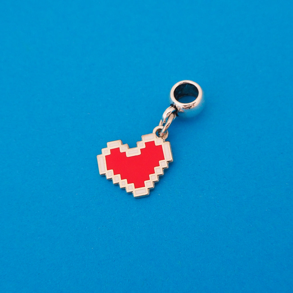 Pixel Heart - Charm - Hand Over Your Fairy Cakes - hoyfc.com