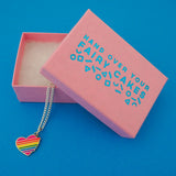 Rainbow Heart Charm Necklace - Hand Over Your Fairy Cakes - hoyfc.com