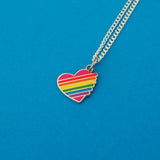 Rainbow Heart Charm Necklace - Hand Over Your Fairy Cakes - hoyfc.com