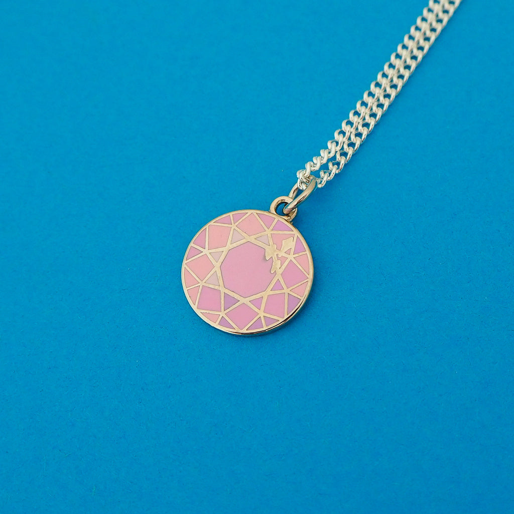 Pink Gem - Charm Necklace - Hand Over Your Fairy Cakes - hoyfc.com