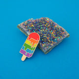 Rainbow Ice Lolly - Enamel Pin - Hand Over Your Fairy Cakes - hoyfc.com
