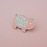 Bacon Is Overrated - Enamel Pin - Hand Over Your Fairy Cakes - hoyfc.com