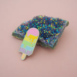 Rainbow Ice Lolly - Enamel Pin - Hand Over Your Fairy Cakes - hoyfc.com