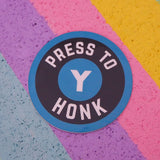 Press Y To Honk - Vinyl Sticker - Hand Over Your Fairy Cakes - hoyfc.com