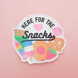 Here For The Snacks - Vinyl Sticker - Hand Over Your Fairy Cakes - hoyfc.com