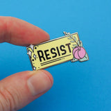 Resist - Enamel Pin - Hand Over Your Fairy Cakes - hoyfc.com