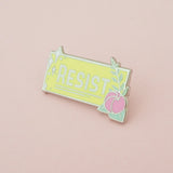 Resist - Enamel Pin - Hand Over Your Fairy Cakes - hoyfc.com