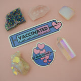 Vaccinated Rectangle - Vinyl Sticker - Hand Over Your Fairy Cakes - hoyfc.com