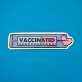 Vaccinated Rectangle - Vinyl Sticker - Hand Over Your Fairy Cakes - hoyfc.com