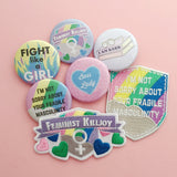 Feminist Killjoy - Button Badge - Hand Over Your Fairy Cakes - hoyfc.com