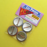 Cat Person Achievement - Button Badge Pack - Hand Over Your Fairy Cakes - hoyfc.com