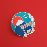 Japan Mount Fuji Cherry Blossom - Enamel Pin - Hand Over Your Fairy Cakes - hoyfc.com