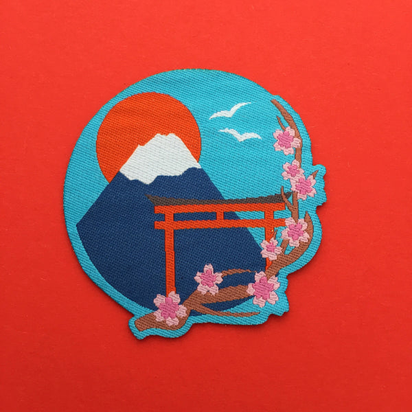 Japan Mount Fuji Cherry Blossom - Patch - Hand Over Your Fairy Cakes - hoyfc.com