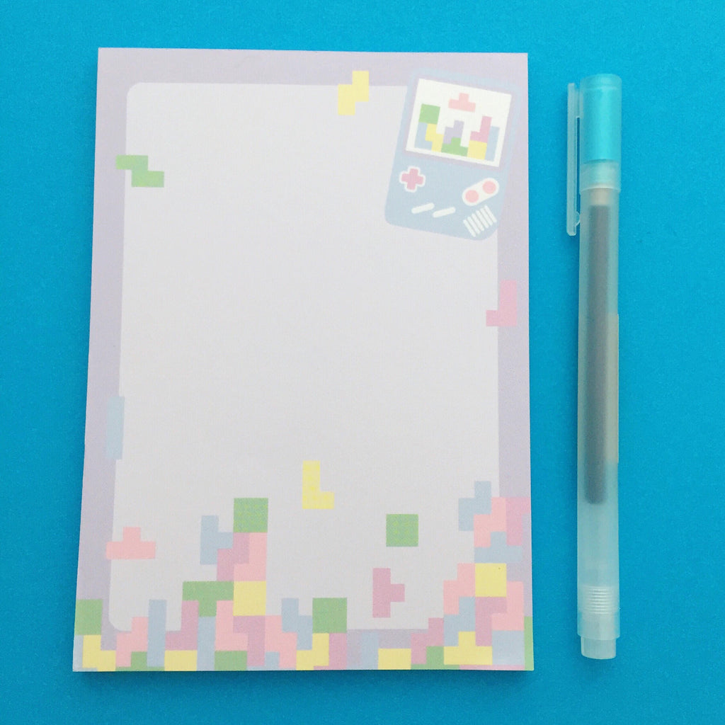 Pastel Gameboy Tetris A6 - Notepad - Hand Over Your Fairy Cakes - hoyfc.com
