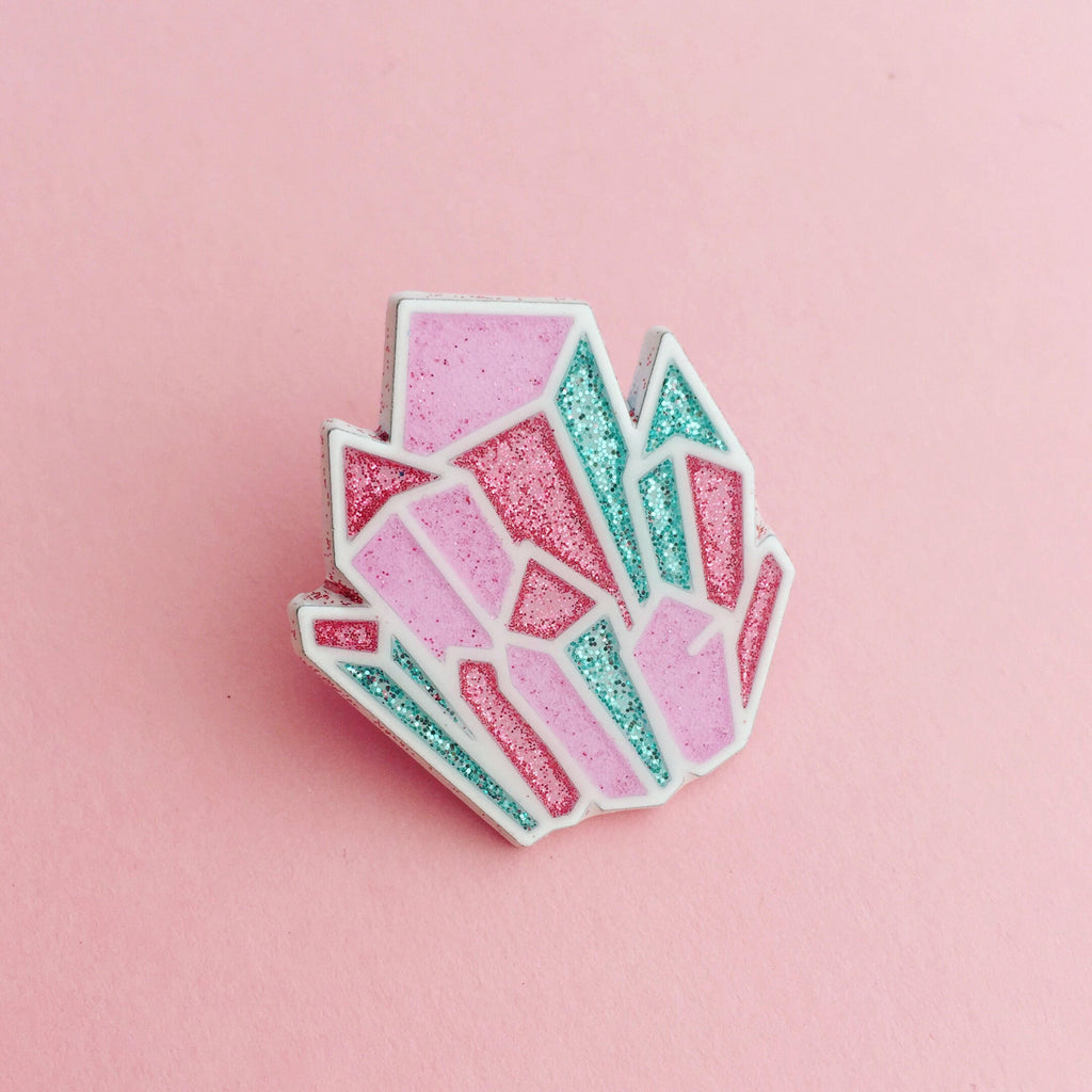 Glitter Crystal - Enamel Pin - Hand Over Your Fairy Cakes - hoyfc.com