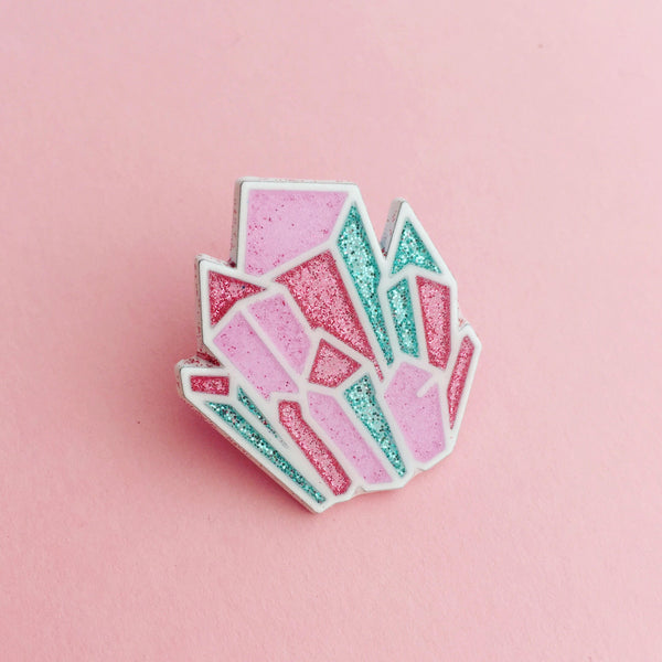 Glitter Crystal - Enamel Pin - Hand Over Your Fairy Cakes - hoyfc.com