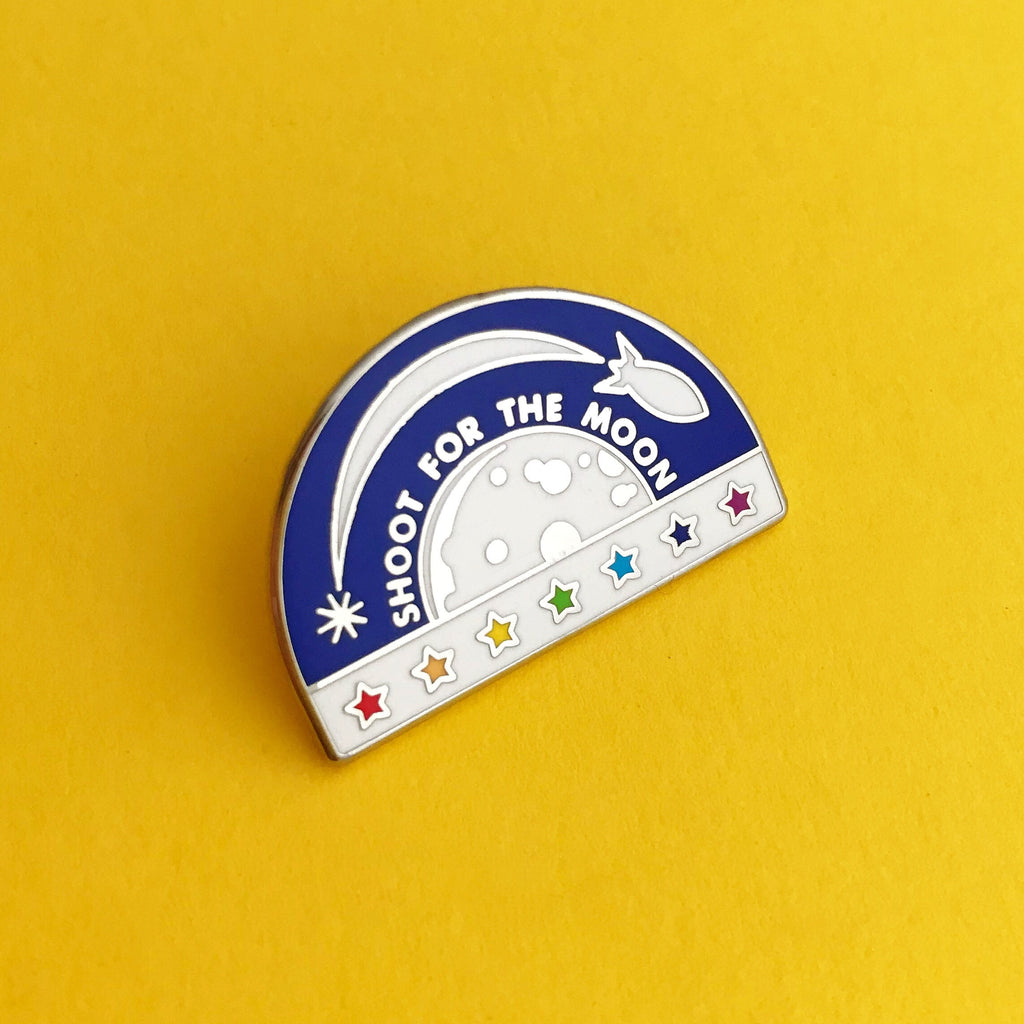Shoot For The Moon - Enamel Pin - Hand Over Your Fairy Cakes - hoyfc.com