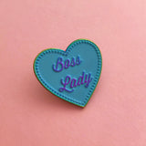 Rainbow Boss Lady - Enamel Pin - Hand Over Your Fairy Cakes - hoyfc.com