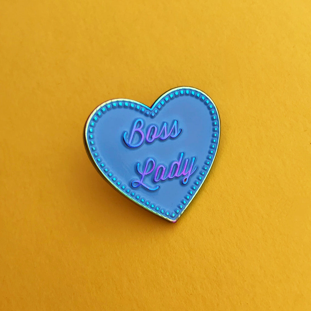 Rainbow Boss Lady - Enamel Pin - Hand Over Your Fairy Cakes - hoyfc.com