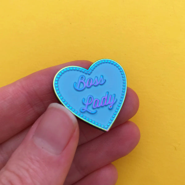 Rainbow Boss Lady - Enamel Pin - HOYFC – Hand Over Your Fairy Cakes